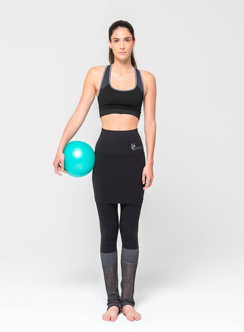 leggings in fibra ultra leggera mantiene il calore, Bianca