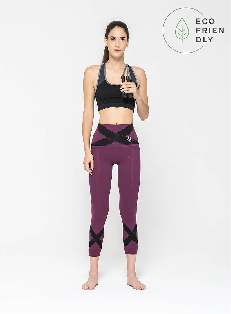 green leggings, women's legings in biological fabric, Celeste