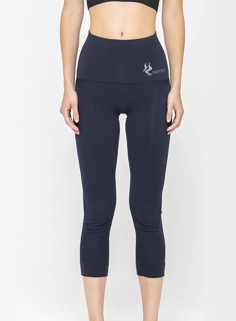 leggings ideal for yoga and pilates, leggings in soft and light fibra, leggings extremely soft and breathable, Giada, M/L, Blue