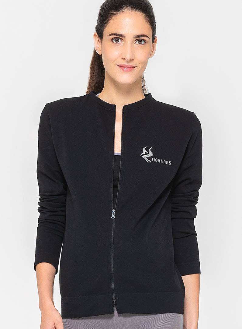 women's sweatshirt, women's sweatshirt with zip, Sweatshirt with zip, XL, Black